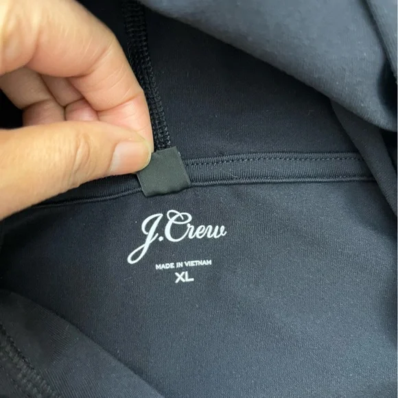 J.Crew Fitted Hoodie In Signature Flex Black Size XL Style BD667 Like New - Picture 13 of 16